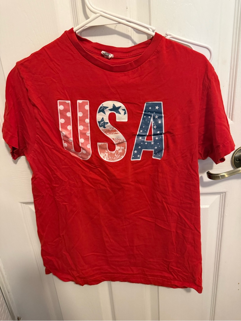 Red USA Graphic Tee - Patriotic Short Sleeve
